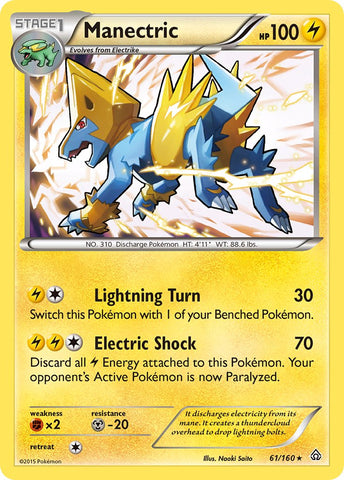 Manectric (61/160) (Theme Deck Exclusive) [XY: Primal Clash]